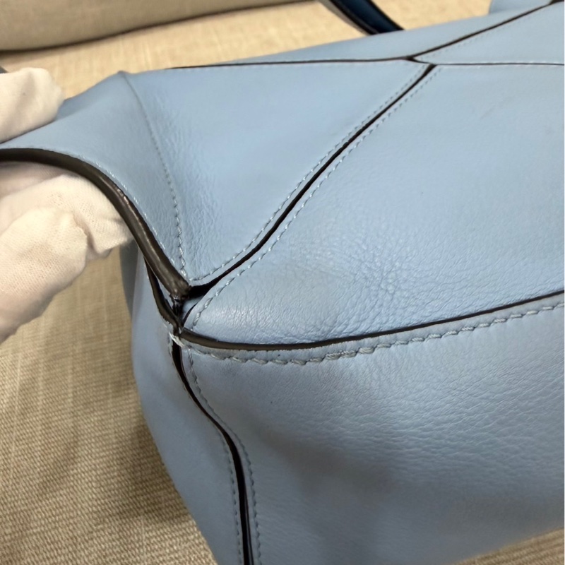 LOEWE PUZZLE胸腰包 淺藍色-9