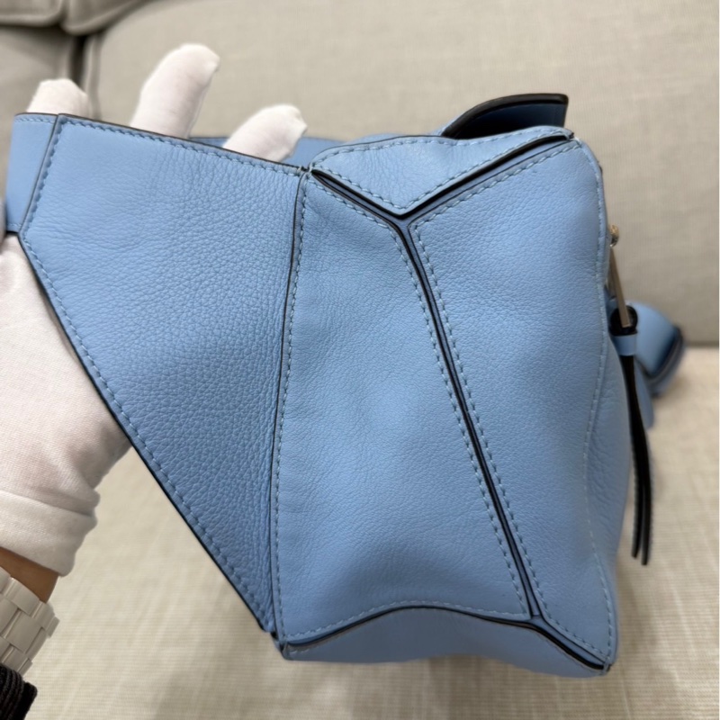 LOEWE PUZZLE胸腰包 淺藍色-10