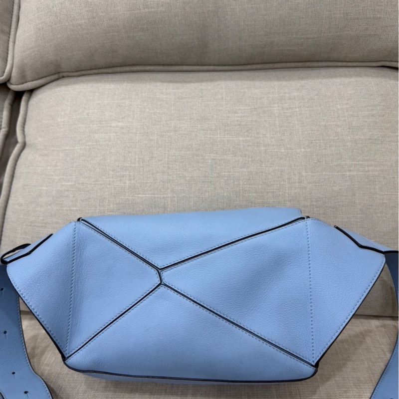 LOEWE PUZZLE胸腰包 淺藍色-27