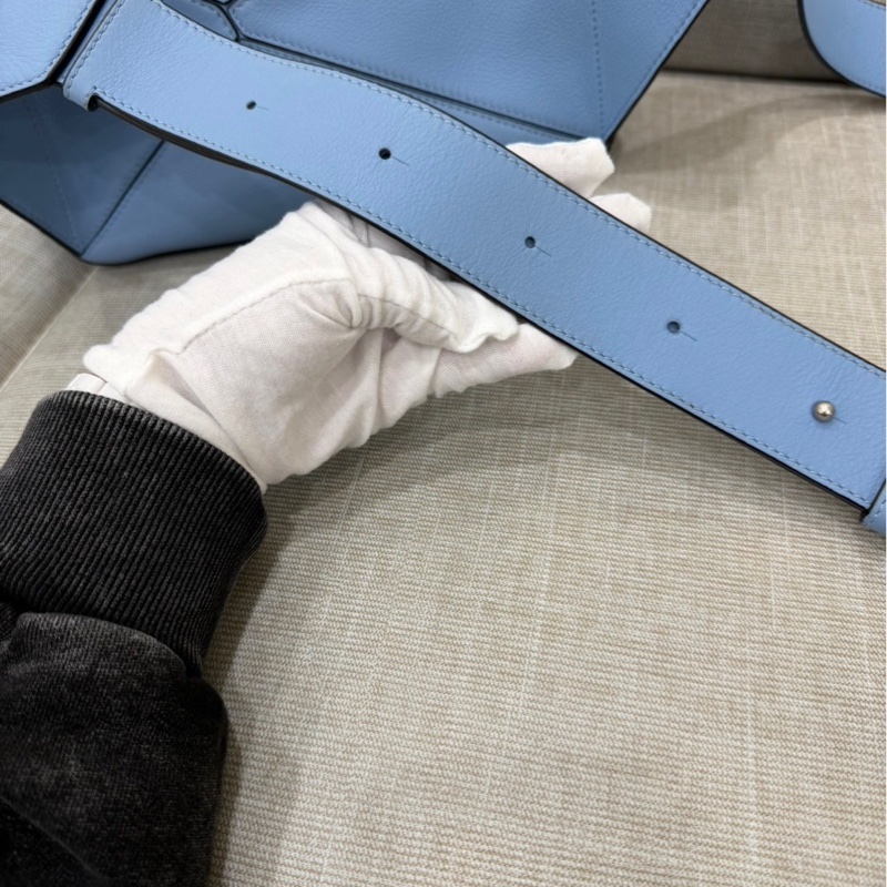 LOEWE PUZZLE胸腰包 淺藍色-35