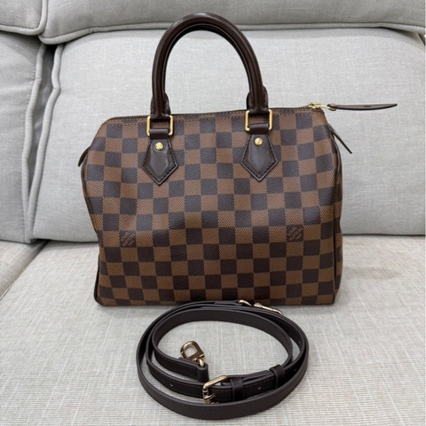 LV speedy25棋盤格 手提款
