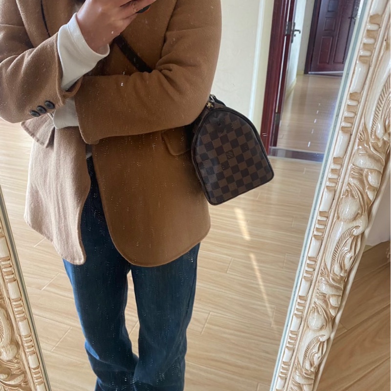 LV speedy25棋盤格 手提款-3