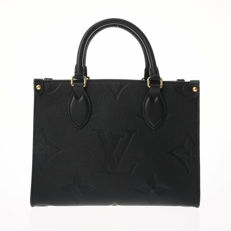 路易威登 (LOUIS VUITTON) Monogram Empreinte OnTheGo PM 2WAY Noir M45653 女士真皮手提包 A 級二手 Ginzo-1