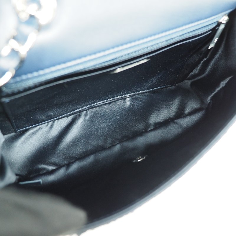 限量版稀有款!Chanel 19P CF25 Classic flap sequin 深藍色白色珠片翻蓋包-13