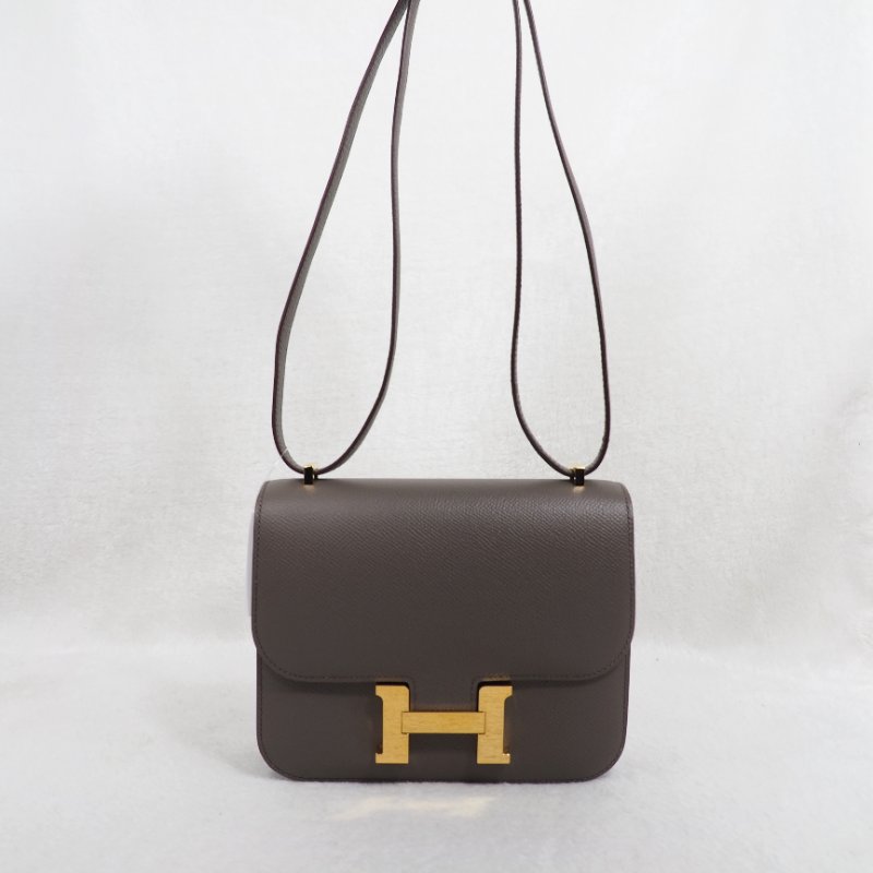 Hermes Mini Constance 19 8F Etain 康康19 石器灰金扣 Z刻-0