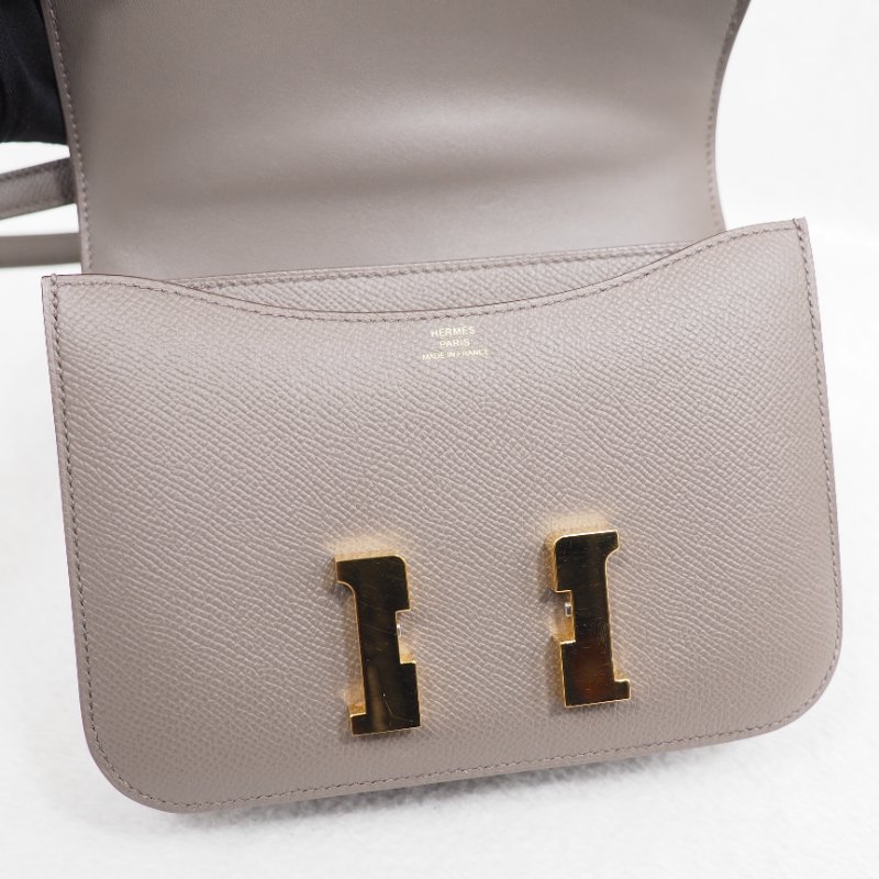Hermes Mini Constance 19 8F Etain 康康19 石器灰金扣 Z刻-6
