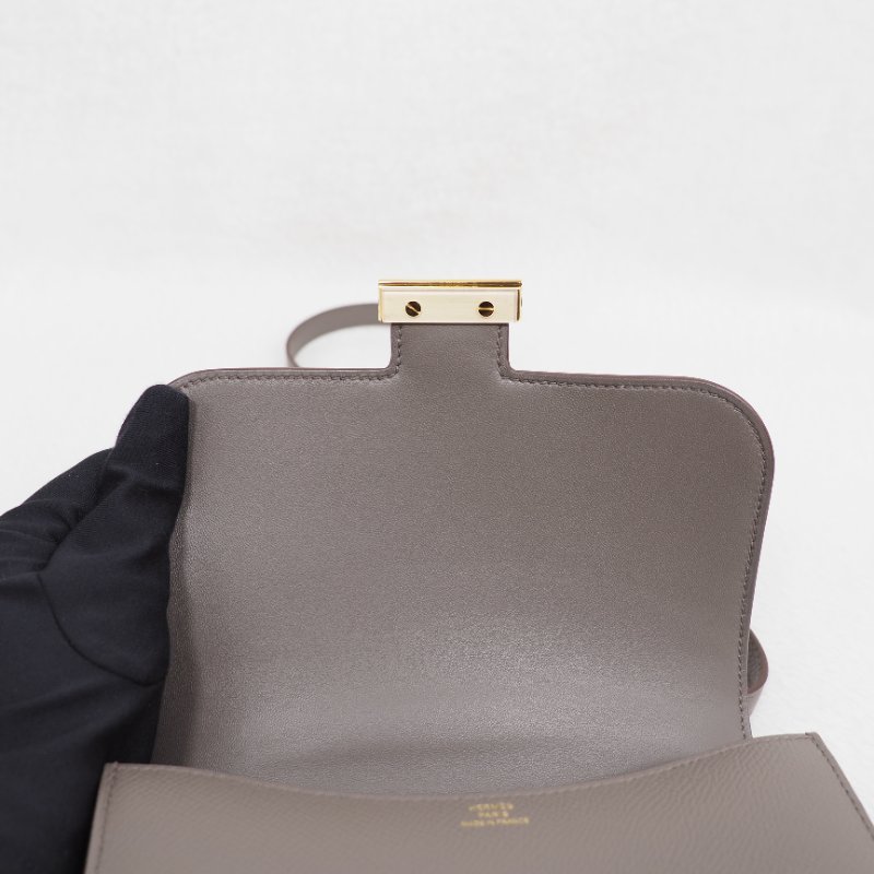 Hermes Mini Constance 19 8F Etain 康康19 石器灰金扣 Z刻-17