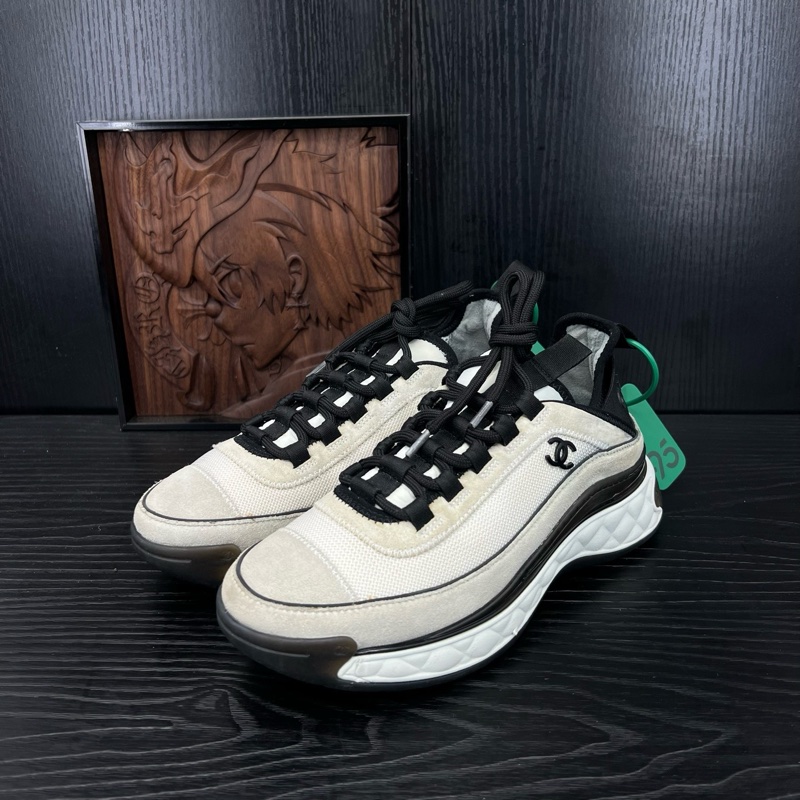 Chanel香奈兒22s 黑白運動鞋36.5碼-0