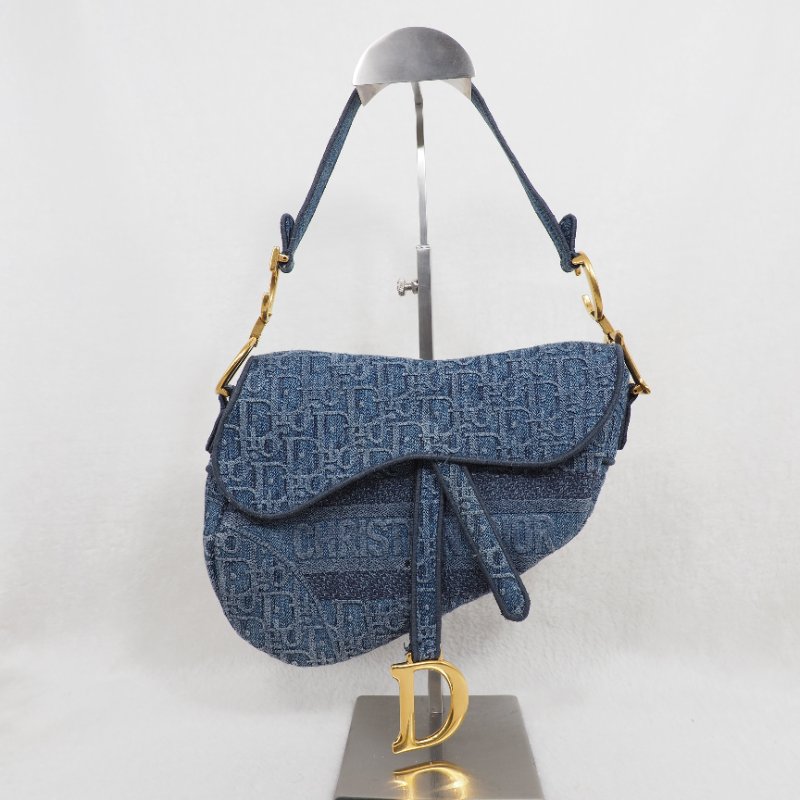 Dior Saddle Bag Denim Oblique 迪奧丹寧牛仔提花老花馬鞍包手提包單肩包-5