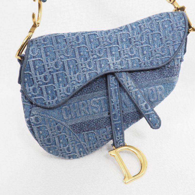 Dior Saddle Bag Denim Oblique 迪奧丹寧牛仔提花老花馬鞍包手提包單肩包-6