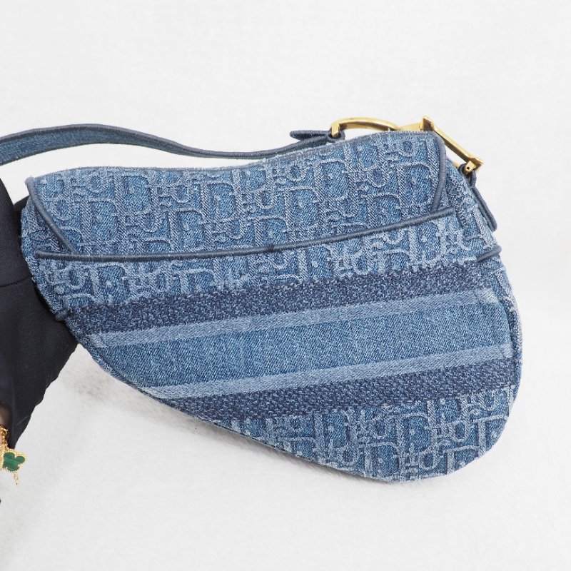 Dior Saddle Bag Denim Oblique 迪奧丹寧牛仔提花老花馬鞍包手提包單肩包-8
