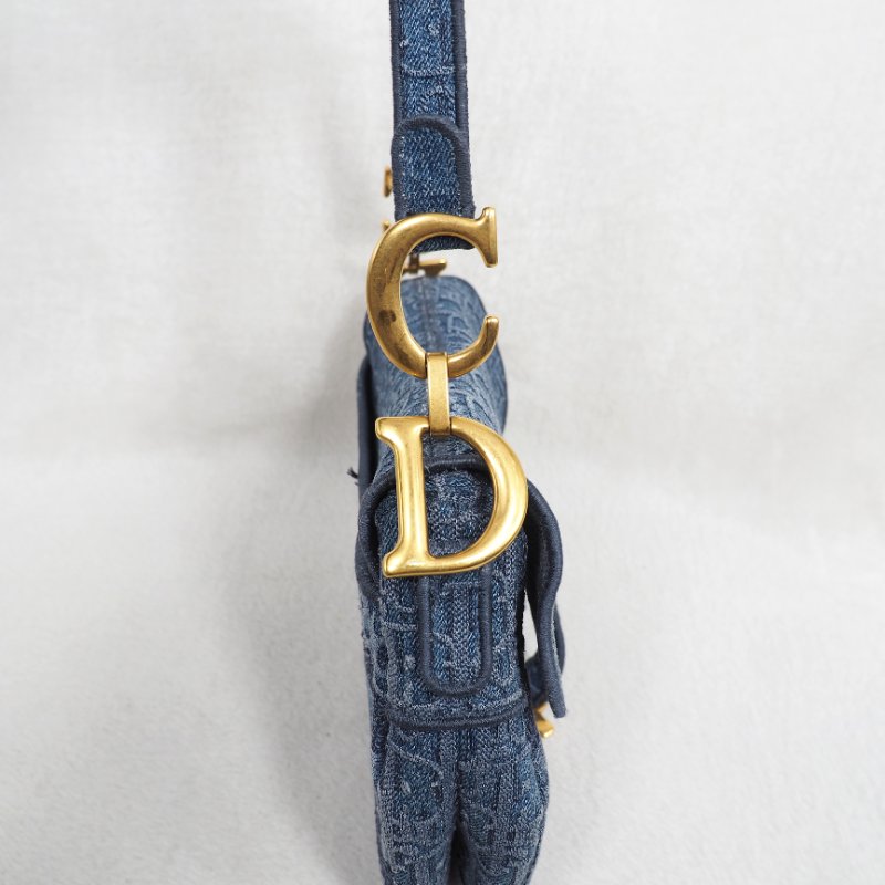 Dior Saddle Bag Denim Oblique 迪奧丹寧牛仔提花老花馬鞍包手提包單肩包-10