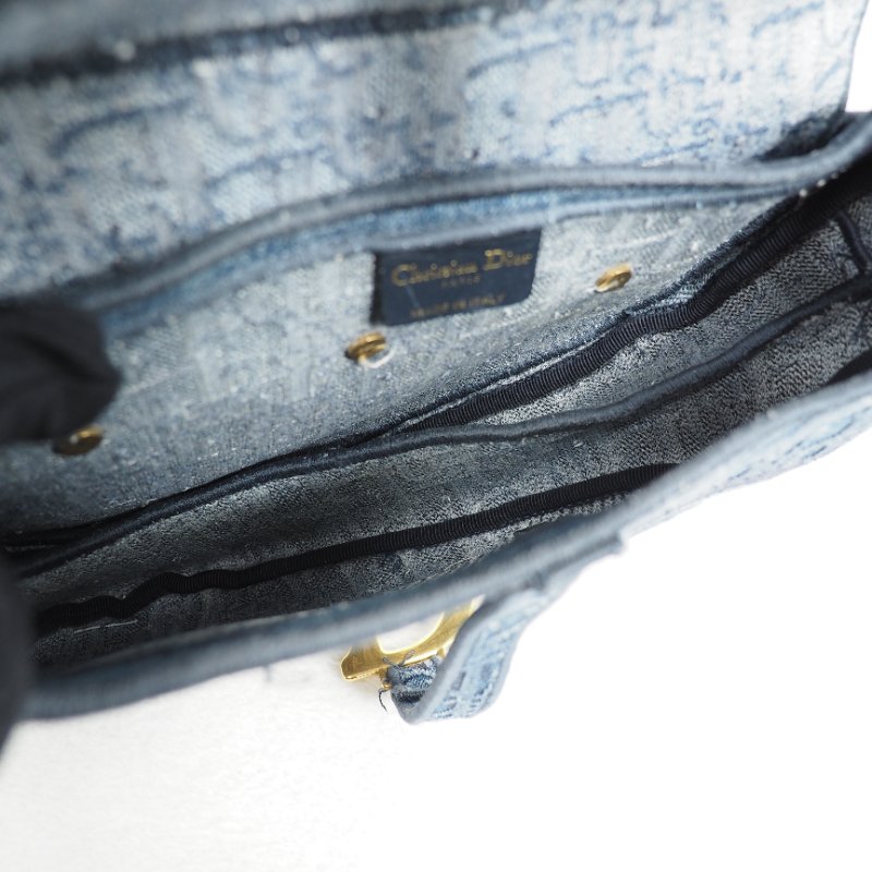 Dior Saddle Bag Denim Oblique 迪奧丹寧牛仔提花老花馬鞍包手提包單肩包-17