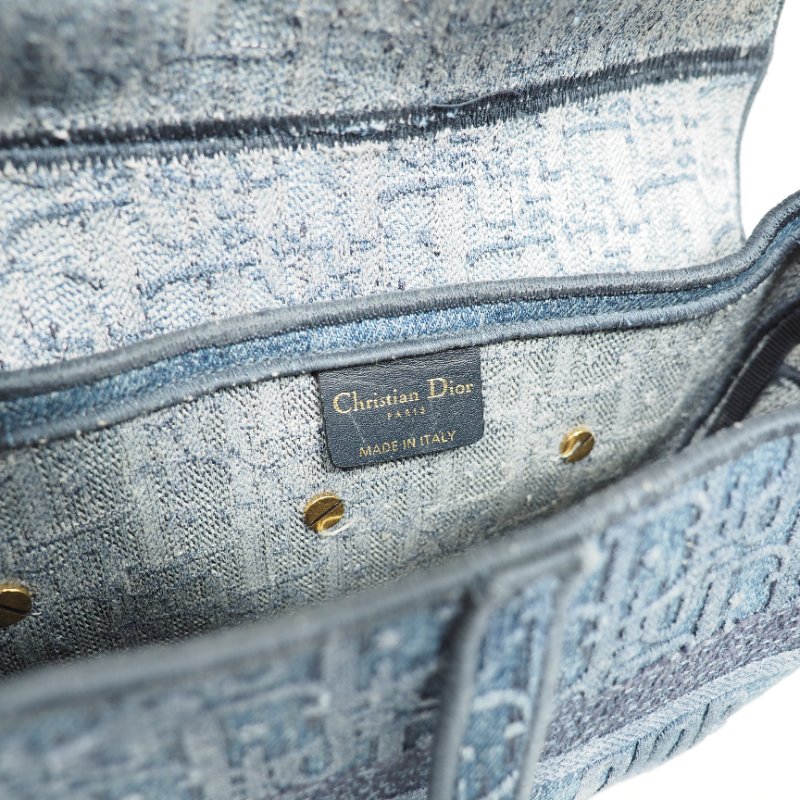 Dior Saddle Bag Denim Oblique 迪奧丹寧牛仔提花老花馬鞍包手提包單肩包-18