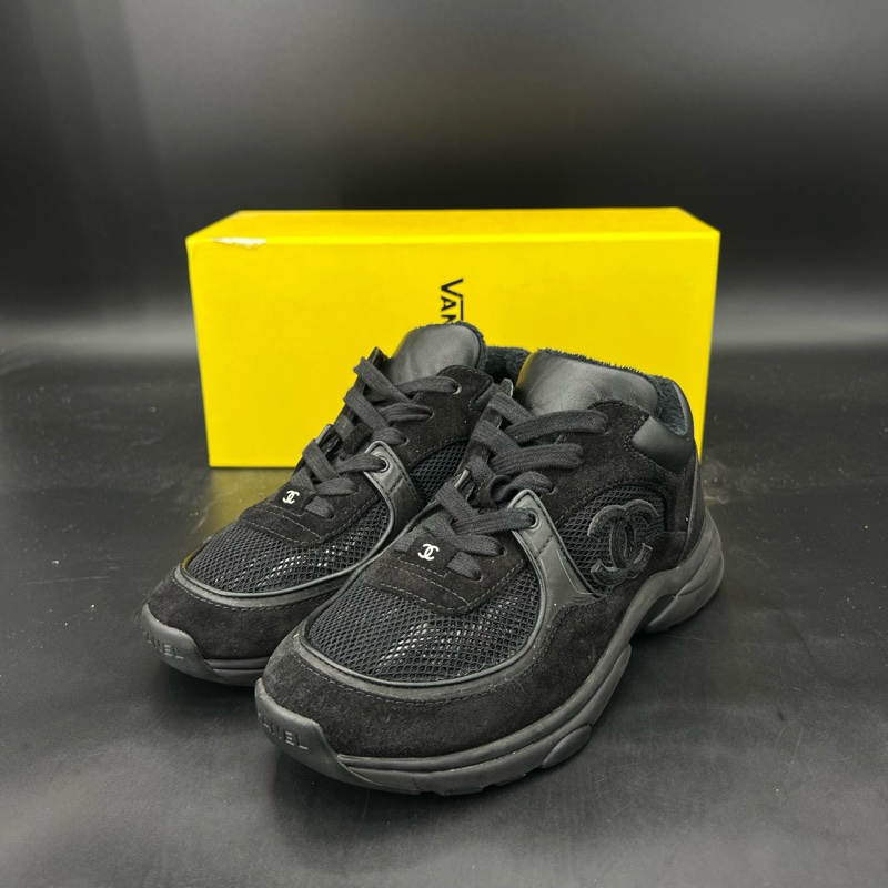 Chanel香奈兒 雙C 黑武士 size 36.5 碼-0