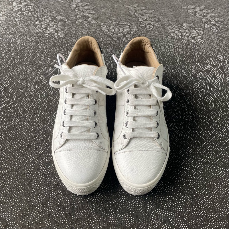 HERMES愛馬仕女鞋黑白板鞋37碼-1