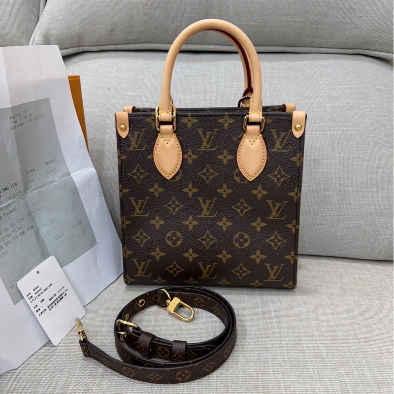 LV M45847 經典 SAC PLAT BB系列 Monogram 帆布手提包 琴譜包 肩背包 斜背包-0