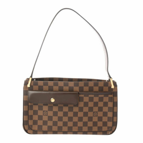 路易威登 (LOUIS VUITTON) Damier Aubagne 棕色 N51129 女士帆布單肩包 A 級二手 Ginzo