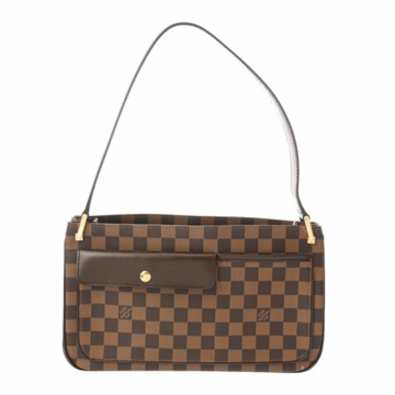 路易威登 (LOUIS VUITTON) Damier Aubagne 棕色 N51129 女士帆布單肩包 A 級二手 Ginzo-0