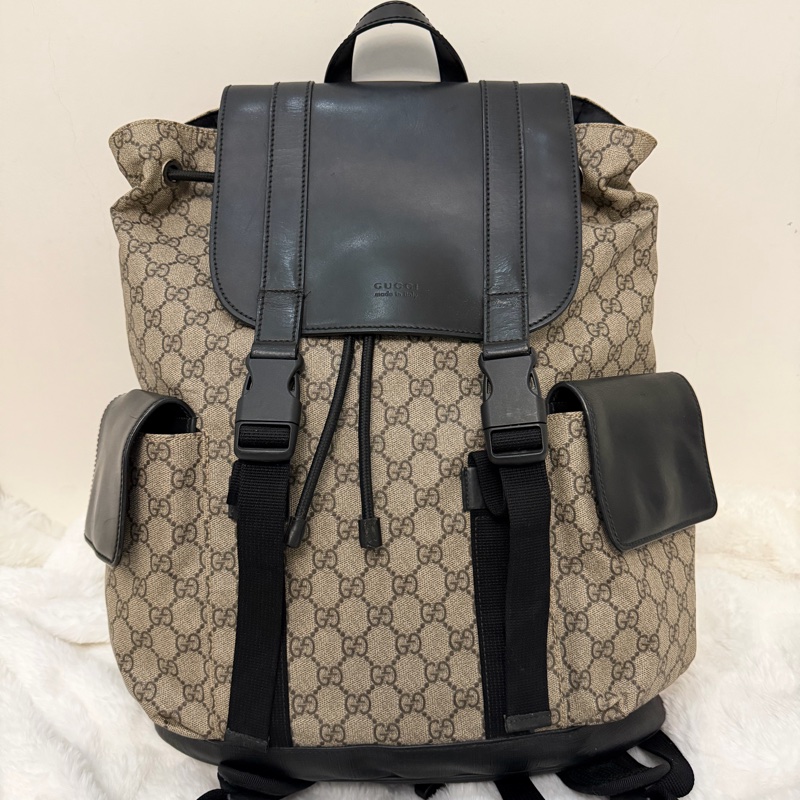 Gucci雙肩老花後背包-0