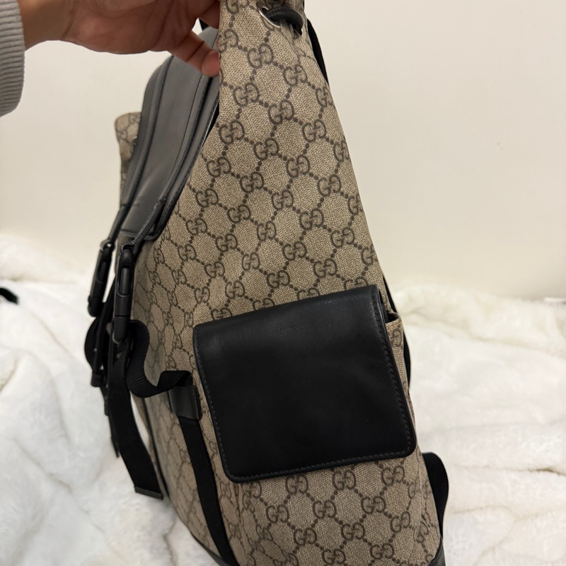 Gucci雙肩老花後背包-2