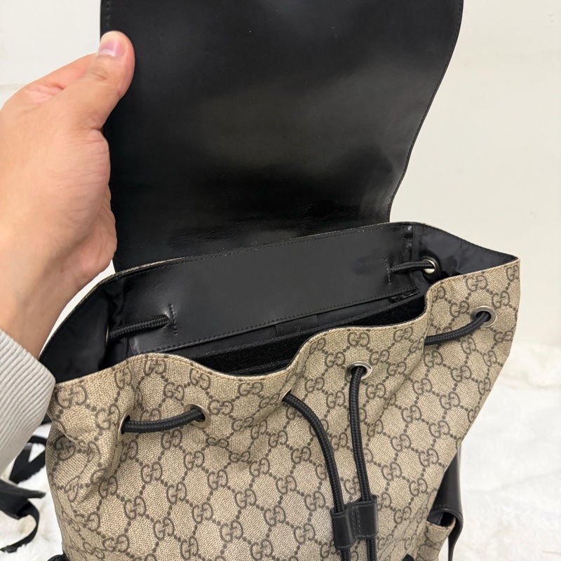 Gucci雙肩老花後背包-6