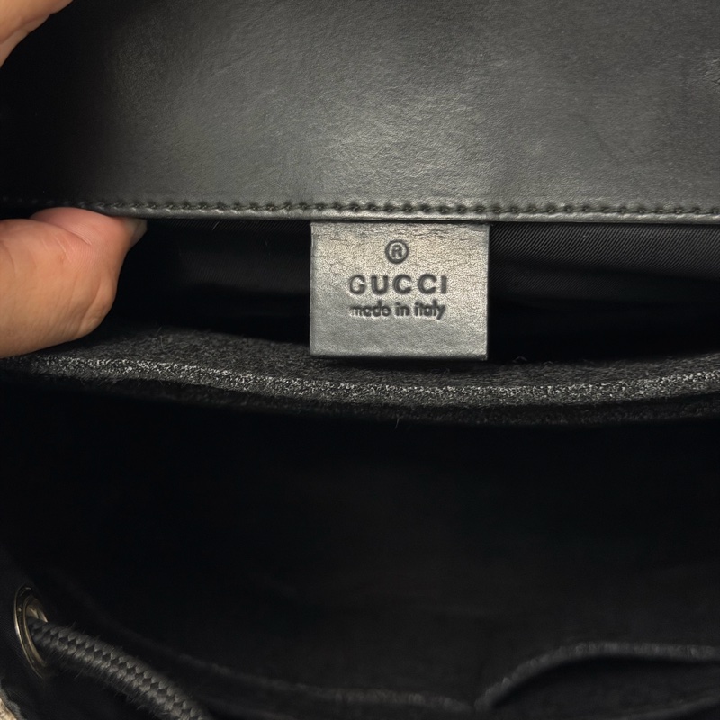 Gucci雙肩老花後背包-8