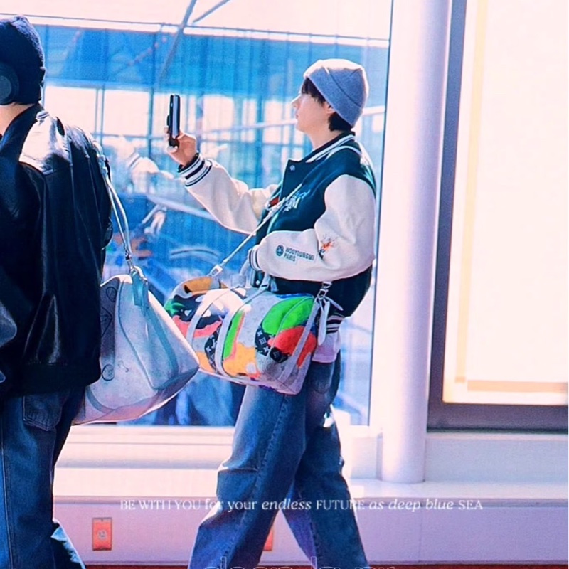 LV 白花 眼睛系列旅行袋#45公分#晶片款#限量版#-6