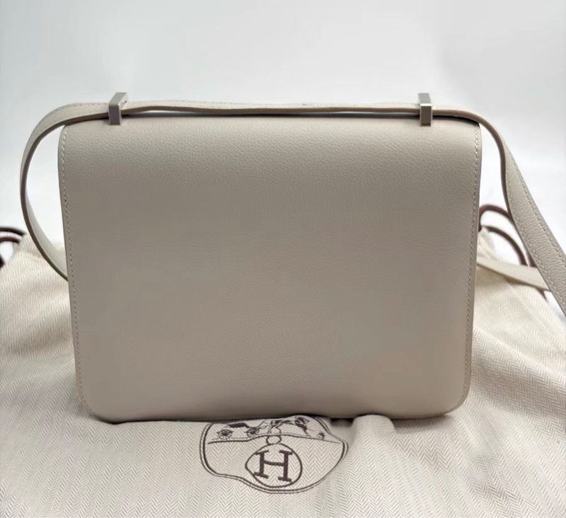 Hermes Mini Constance 珍珠灰銀扣-1