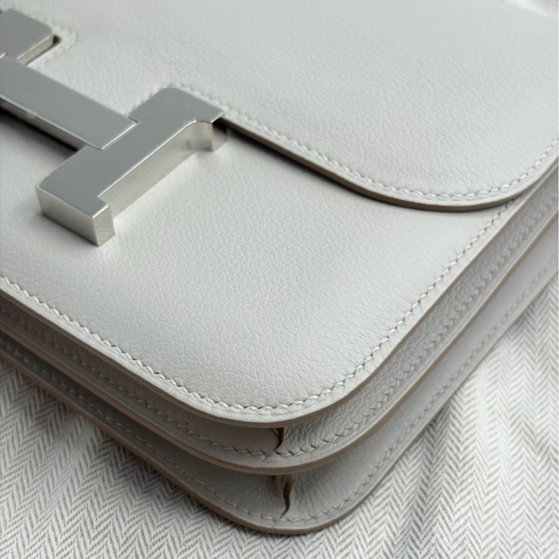 Hermes Mini Constance 珍珠灰銀扣-3