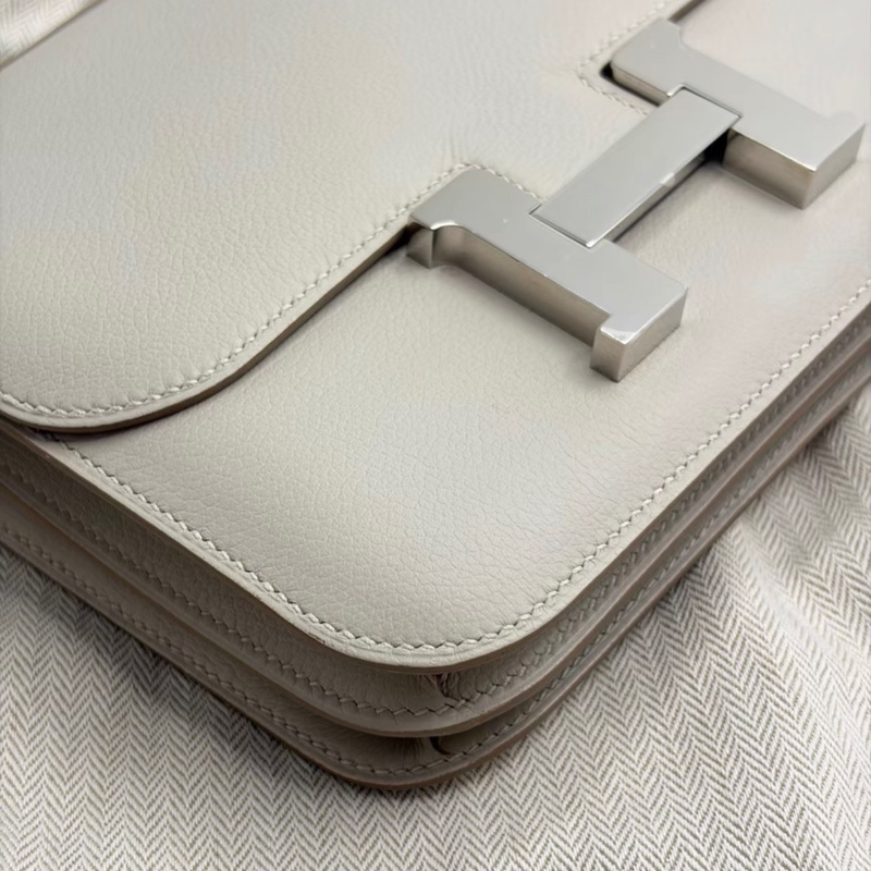 Hermes Mini Constance 珍珠灰銀扣-4