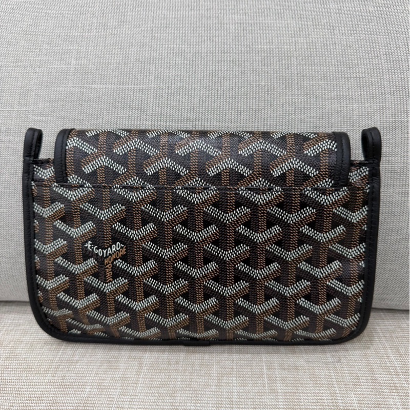 Goyard戈雅狗牙經典plumet黑色老花信封包 斜背包-5