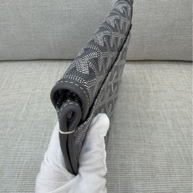 Goyard戈雅狗牙經典plumet灰色老花信封包小號背包-18