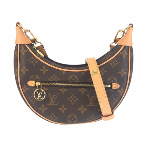 路易威登 Monogram Loop 棕色皮革金色五金配件，M81098，女士兩用單肩背包/手提包