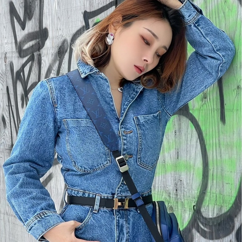 LV M30242 outdoor Monogram藍色老花拼皮郵差 斜背包-2