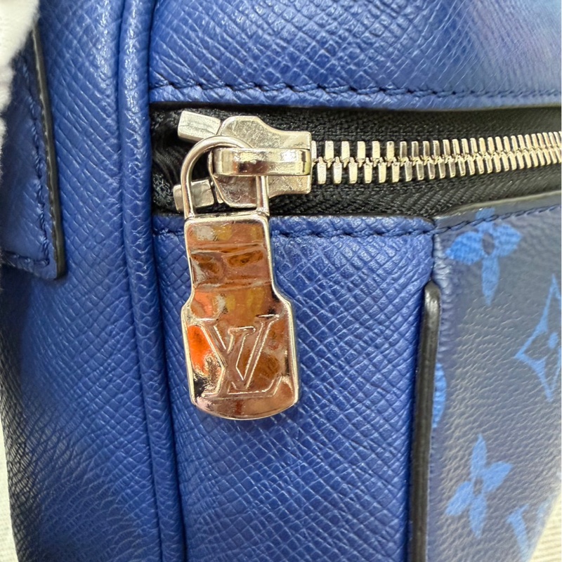 LV M30242 outdoor Monogram藍色老花拼皮郵差 斜背包-22