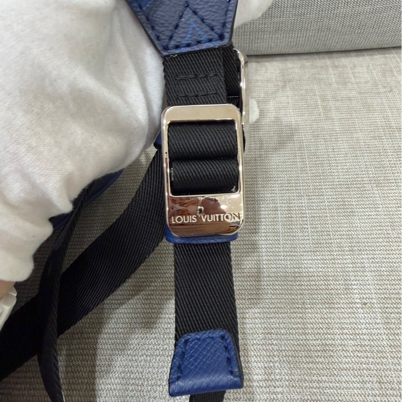 LV M30242 outdoor Monogram藍色老花拼皮郵差 斜背包-31