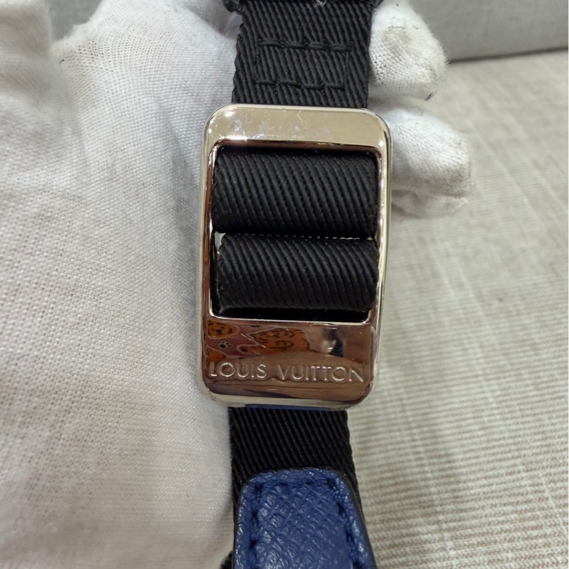 LV M30242 outdoor Monogram藍色老花拼皮郵差 斜背包-40