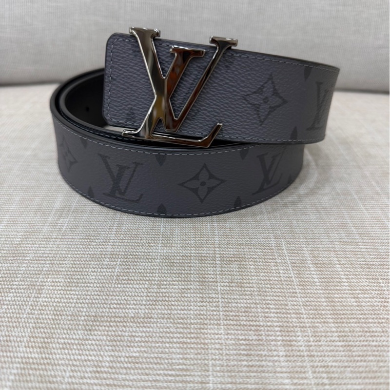 LV Initials 40毫米雙面皮帶 灰色老花-2