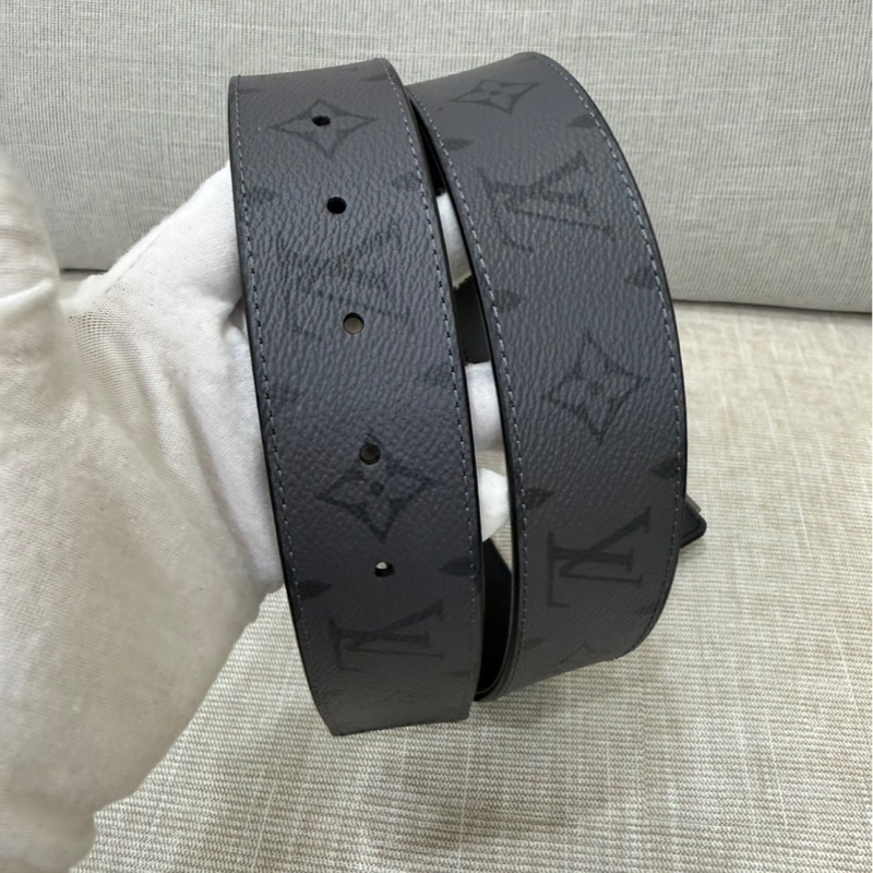 LV Initials 40毫米雙面皮帶 灰色老花-6