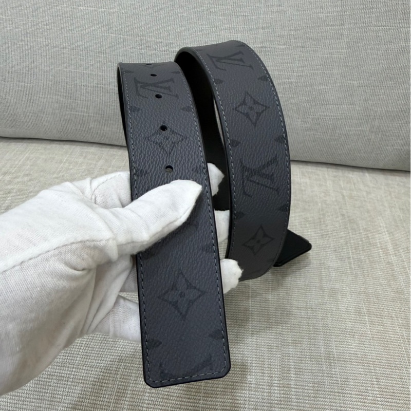 LV Initials 40毫米雙面皮帶 灰色老花-7