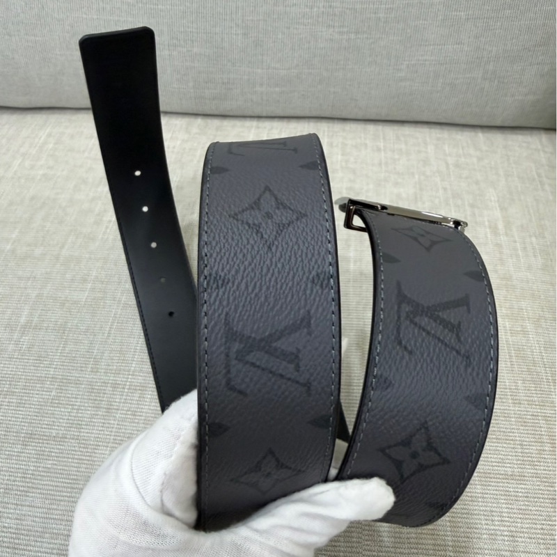 LV Initials 40毫米雙面皮帶 灰色老花-10