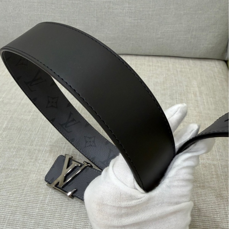 LV Initials 40毫米雙面皮帶 灰色老花-15