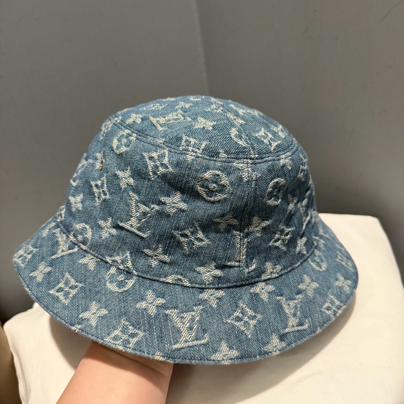 Louis Vuitton LV 牛仔丹寧雙面 漁夫帽 58號-4