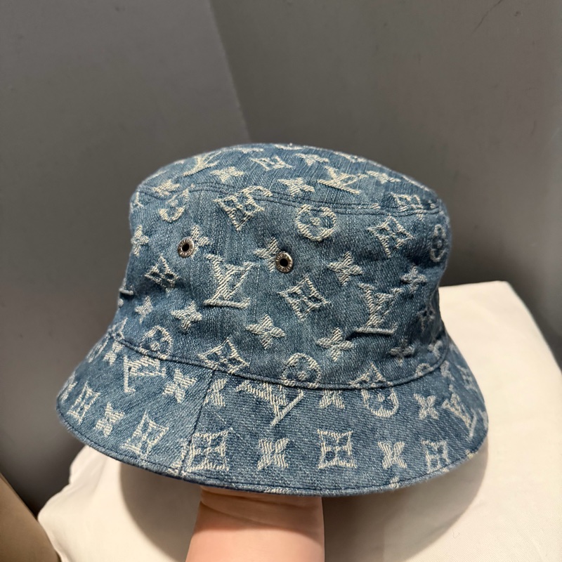 Louis Vuitton LV 牛仔丹寧雙面 漁夫帽 58號-6