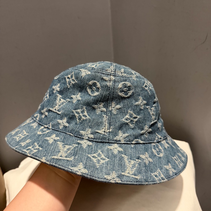 Louis Vuitton LV 牛仔丹寧雙面 漁夫帽 58號-7