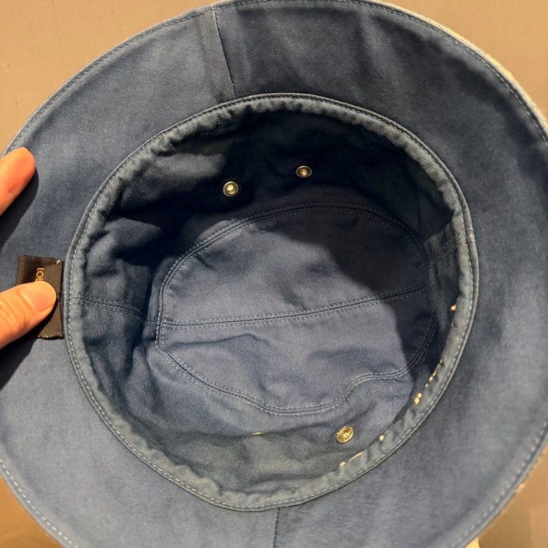 Louis Vuitton LV 牛仔丹寧雙面 漁夫帽 58號-9