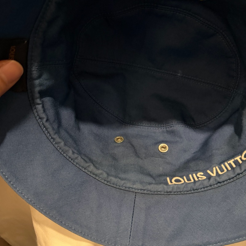 Louis Vuitton LV 牛仔丹寧雙面 漁夫帽 58號-14