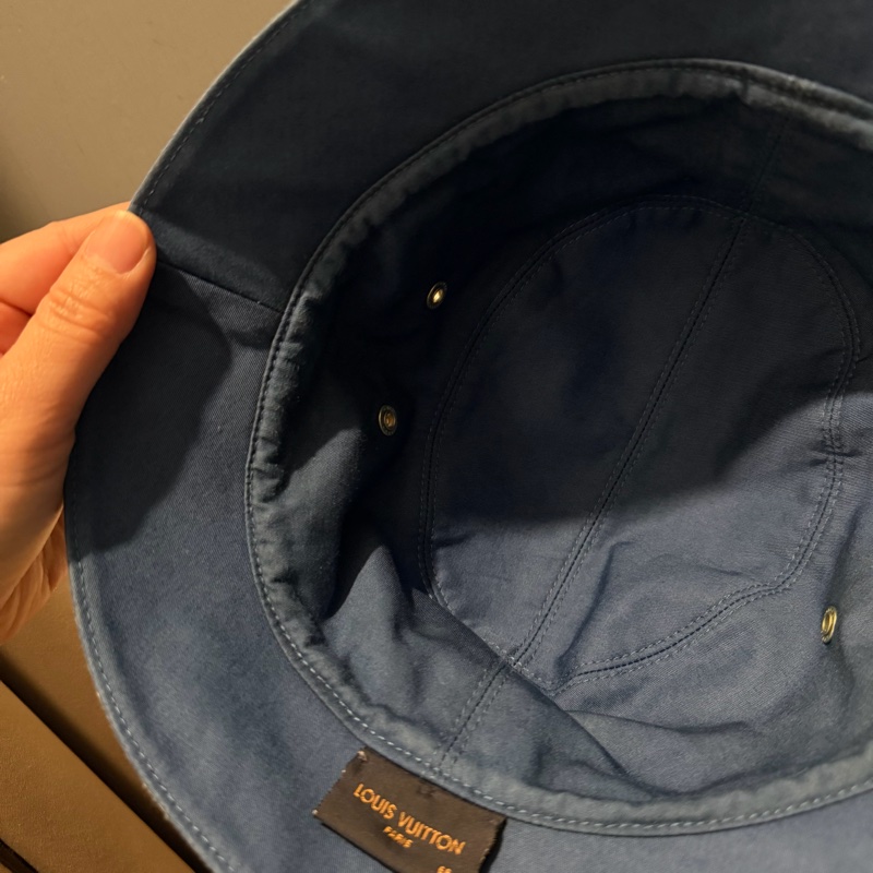 Louis Vuitton LV 牛仔丹寧雙面 漁夫帽 58號-15