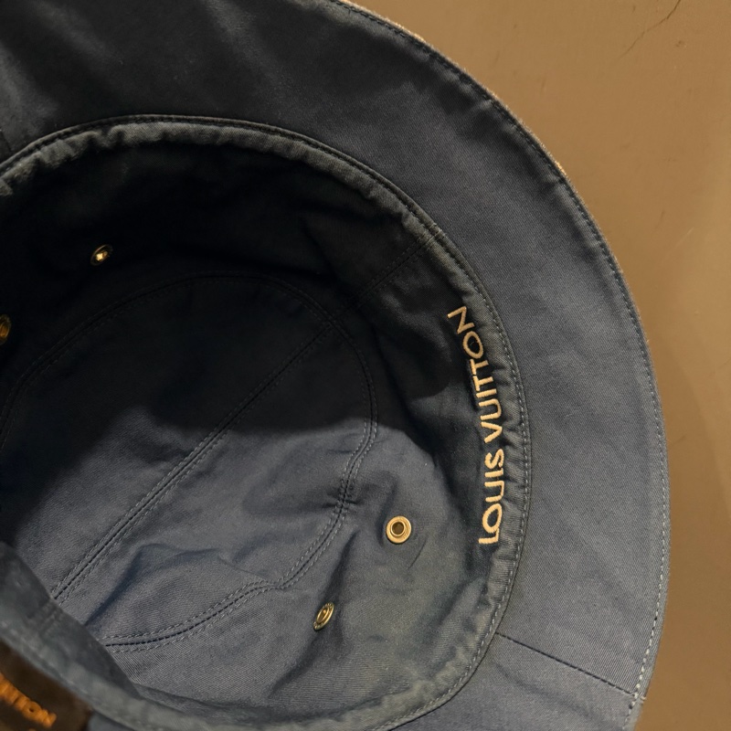 Louis Vuitton LV 牛仔丹寧雙面 漁夫帽 58號-16